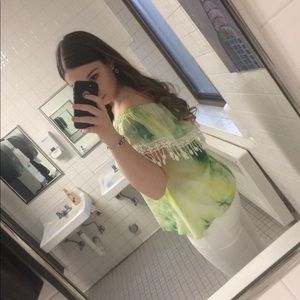 ☆ tie dye off the shoulder shirt ☆